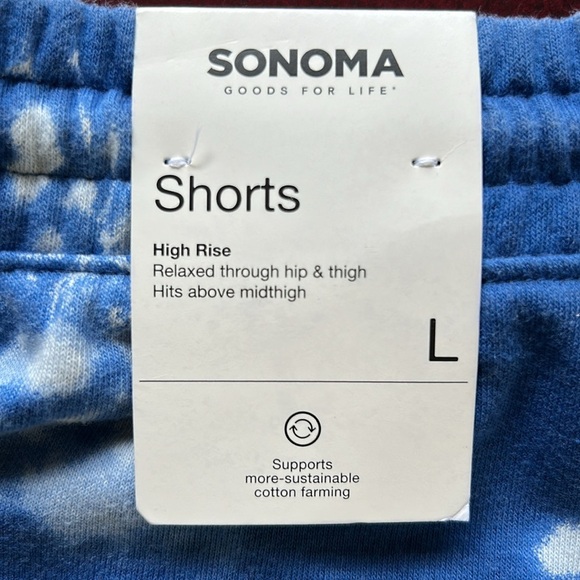 Women's Sonoma Goods For Life® French Terry Sweat Shorts Blue Size Large NEW! - Picture 7 of 9